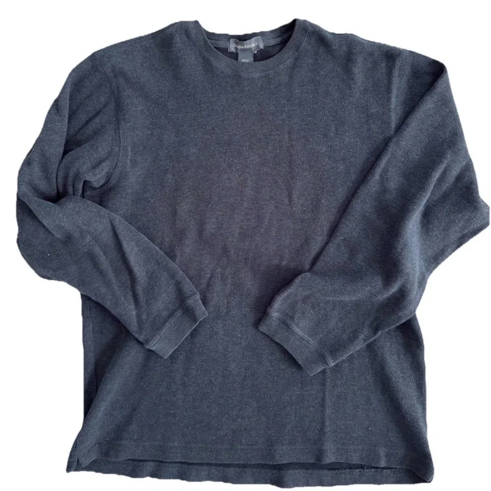 Vintage Banana Republic sweater mens size L 100% cotton heavyweight
